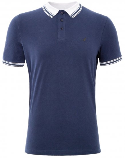 Kangol Shipley Polo Navy - Polo - Polo Uomo Taglie Forti