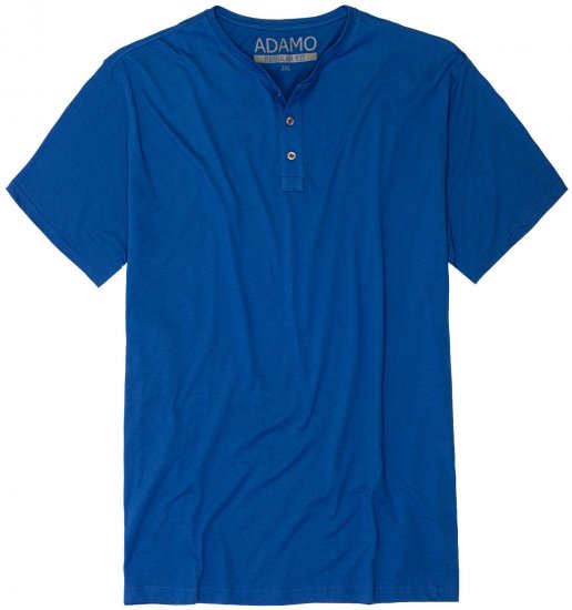 Adamo Silas Regular fit Serafino T-shirt Royal Blue - Magliette - Magliette Uomo Taglie Forti