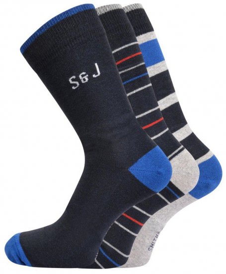 Smith & Jones Sires 3-pack Socks (46-49) - Intimo & costumi da bagno - Intimo Taglie Forti Uomo