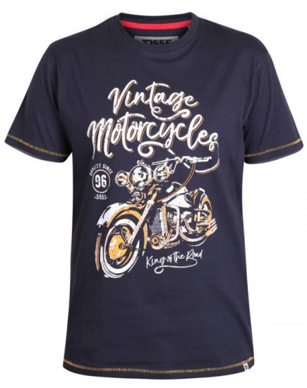 D555 Slater T-shirt Navy - Magliette - Magliette Uomo Taglie Forti