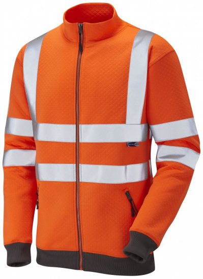 Leo Libbaton Track Top Hi-Vis Orange - Abbigliamento da lavoro - Abbigliamento da Lavoro Taglie Forti Uomo