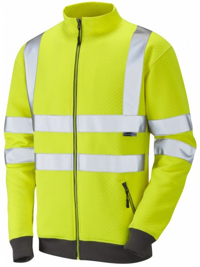 Leo Libbaton Track Top Hi-Vis Yellow - Abbigliamento da lavoro - Abbigliamento da Lavoro Taglie Forti Uomo
