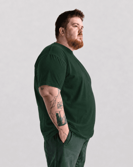 Motley Denim Stockholm T-shirt Racing Green - Magliette - Magliette Uomo Taglie Forti