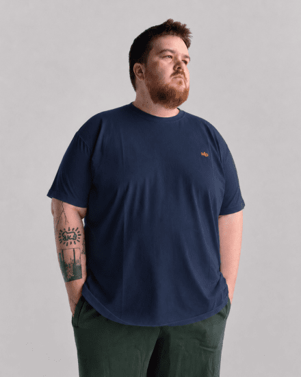 Motley Denim Stockholm T-shirt Dark Indigo - Magliette - Magliette Uomo Taglie Forti