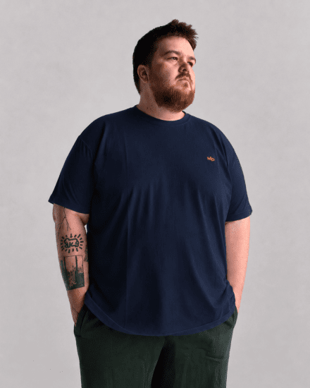 Motley Denim Stockholm T-shirt Navy - Magliette - Magliette Uomo Taglie Forti