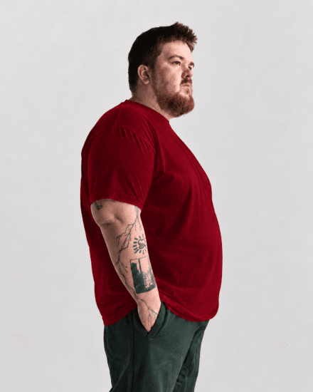 Motley Denim Stockholm T-shirt Red - Magliette - Magliette Uomo Taglie Forti