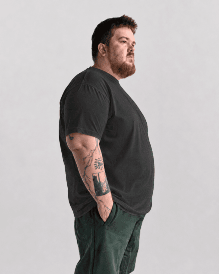 Motley Denim Stockholm T-shirt Charcoal - Magliette - Magliette Uomo Taglie Forti