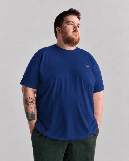 Motley Denim Stockholm T-shirt Royal Blue - Magliette - Magliette Uomo Taglie Forti