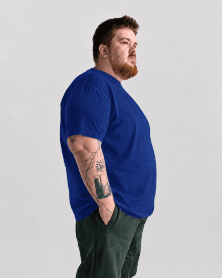 Motley Denim Stockholm T-shirt Royal Blue - Magliette - Magliette Uomo Taglie Forti