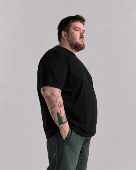 Motley Denim Stockholm T-shirt Black - Magliette - Magliette Uomo Taglie Forti