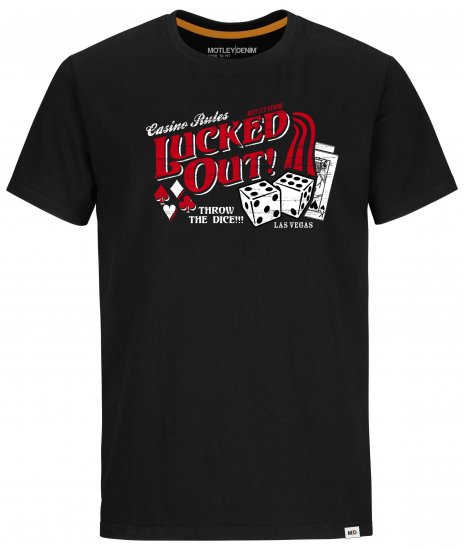 Motley Denim Stoke T-Shirt Black - Magliette - Magliette Uomo Taglie Forti