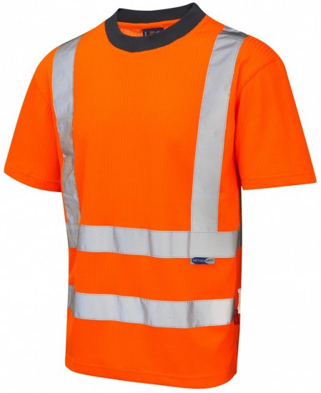 Leo Newport Comfort T-shirt Hi-Vis Orange - Abbigliamento da lavoro - Abbigliamento da Lavoro Taglie Forti Uomo