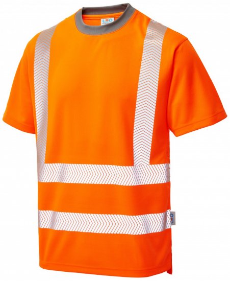 Leo Larkstone Coolviz Plus T-shirt Hi-Vis Orange - Abbigliamento da lavoro - Abbigliamento da Lavoro Taglie Forti Uomo