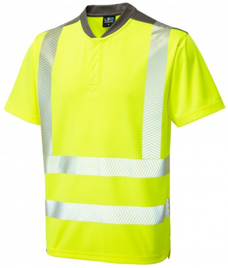 Leo Putsborough COOLMAX® Performance T-Shirt Hi-Vis Yellow - Abbigliamento da lavoro - Abbigliamento da Lavoro Taglie Forti Uomo
