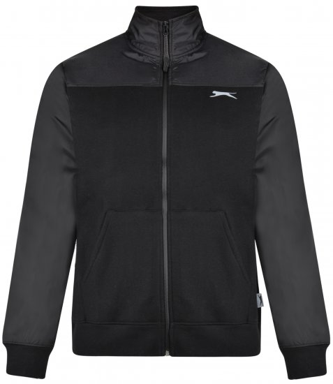 Slazenger Tatum Funnel Neck Black - Felpe & felpe con cappuccio - Felpe & Felpe con Cappuccio Uomo Taglie Forti