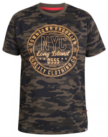 D555 Thompson T-shirt Jungle Camo - Magliette - Magliette Uomo Taglie Forti