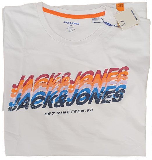 Jack & Jones Tyler T-shirt White - Magliette - Magliette Uomo Taglie Forti