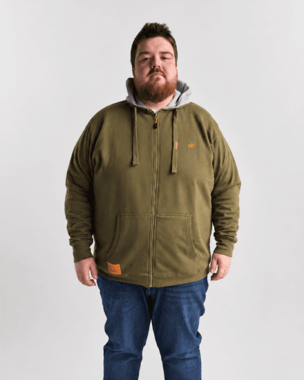 Motley Denim Copenhagen Hoodie Dark Khaki - Felpe & felpe con cappuccio - Felpe & Felpe con Cappuccio Uomo Taglie Forti
