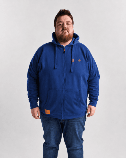 Motley Denim Copenhagen Hoodie Royal Blue - Felpe & felpe con cappuccio - Felpe & Felpe con Cappuccio Uomo Taglie Forti