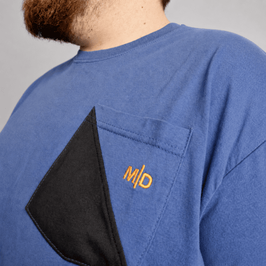 Motley Denim Milan T-shirt Indigo chiaro - Magliette - Magliette Uomo Taglie Forti