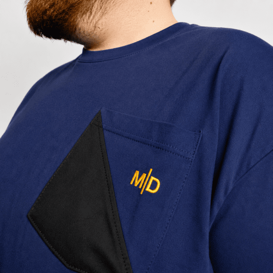 Motley Denim Milan T-shirt Indigo scuro - Magliette - Magliette Uomo Taglie Forti