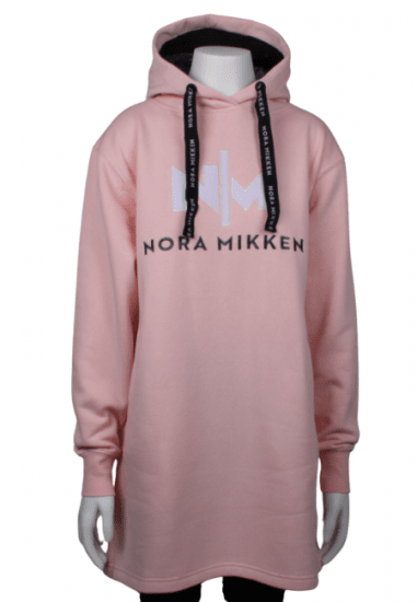 Nora Mikken KADRI WHITE Long Hoodie Pink - ABBIGLIAMENTO DA DONNA XS-XXL - 