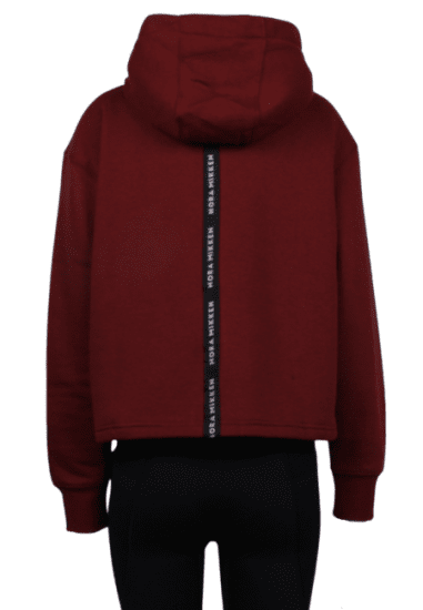 Nora Mikken GERTRUD Cropped Hoodie Burgundy - Felpe & felpe con cappuccio - 
