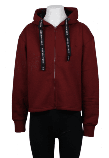 Nora Mikken GERTRUD Cropped Hoodie Burgundy - Felpe & felpe con cappuccio - 