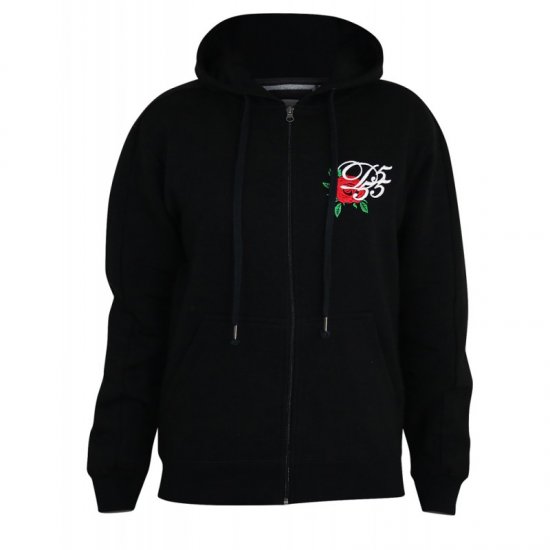 D555 Verlin Couture Full Zip Hoodie Black - Felpe & felpe con cappuccio - Felpe & Felpe con Cappuccio Uomo Taglie Forti