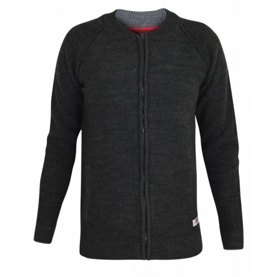 D555 Xavier Knitted Bomber Charcoal - Felpe & felpe con cappuccio - Felpe & Felpe con Cappuccio Uomo Taglie Forti