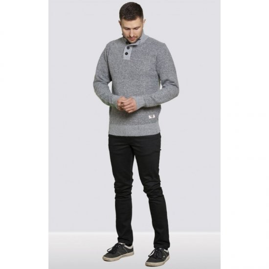 D555 Zane Sweater Grey - Felpe & felpe con cappuccio - Felpe & Felpe con Cappuccio Uomo Taglie Forti
